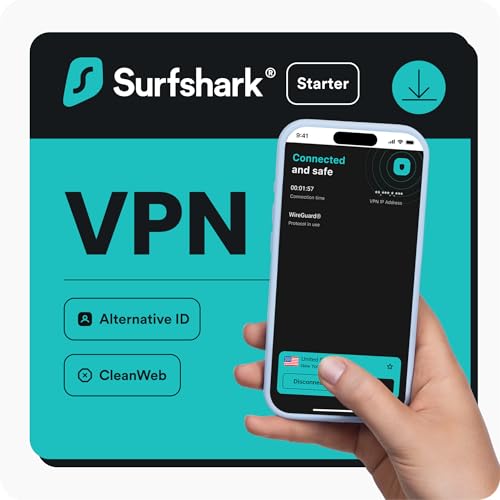 Surfshark Starter, VPN, 6 Monate, Digitaler Code - Sports & Fitness Amazon Allemagne à 24.99€