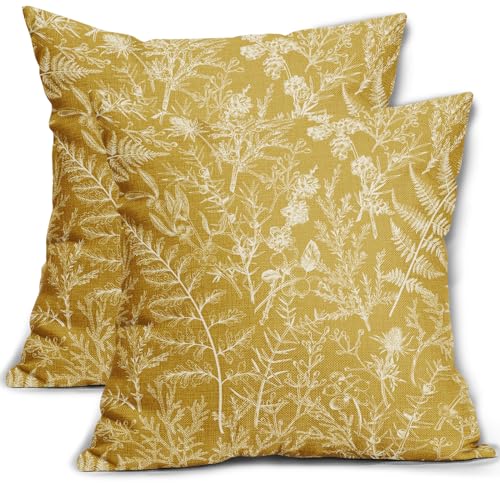 sorfbliss Yellow Pillow Covers 20x20 Set of 2 Vintage... - Maison & Cuisine Amazon Royaume-Uni à 1.00€