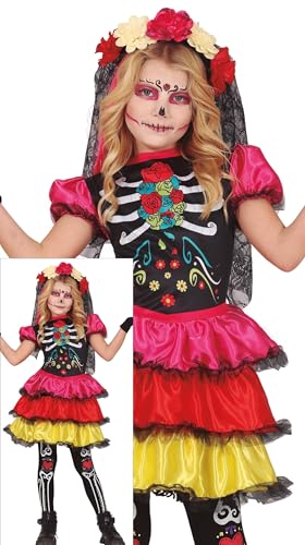 FIESTAS GUIRCA Déguisement Jour des Morts Filles - Robe... - Jouets & Jeux Amazon France à 18.43€