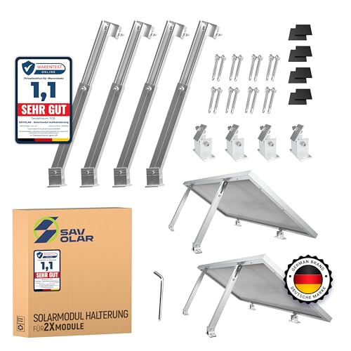 SAVOLAR - Set di 2 supporti per pannello solare da balcone... - Maison & Cuisine Amazon Italie à 51.31€