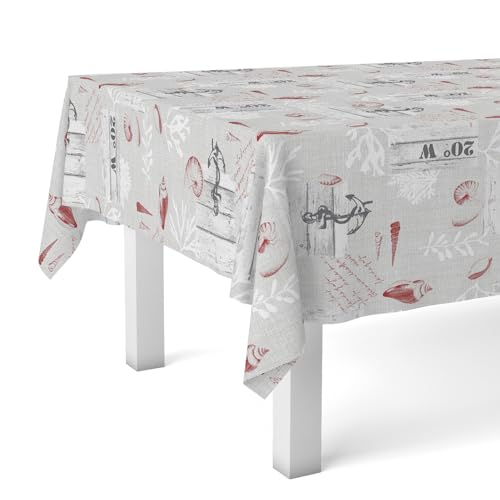 Martina Home Tablecloth oilcloth NARCEA 260X140 Red - Maison & Cuisine Amazon Royaume-Uni à 8.39€
