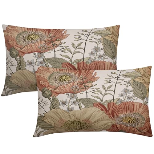 Lendenkissenbezüge mit Vintage-Blumenmuster, 30,5 x 50,8... - Maison & Cuisine Amazon Allemagne à 3.00€