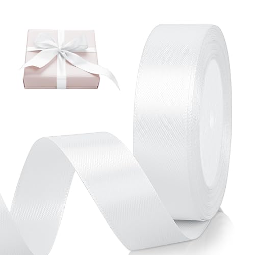 AiQInu Nastro Raso Bianco, 25mm x 22m Per Confezioni... - Auto & Moto en promo à 5.99€