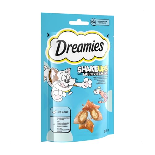 Dreamies Shakeups Seafood Celebrations Cat Treats 55g - Animalerie Amazon Royaume-Uni à 1.65€