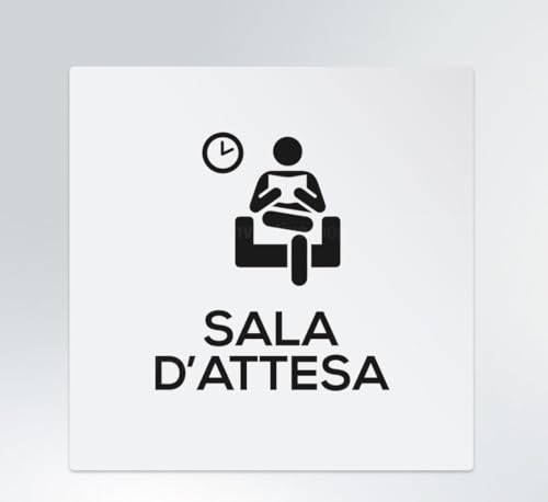 GLOBAL CARTELLO SEGNALETICO QUADRATO - Sala d'attesa mod 3... - Fournitures Bureau Amazon Italie à 1.99€