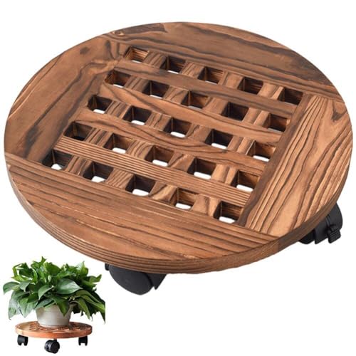 Luxylei Support De Jardinière en Bois Roulant De 30 Cm... - Jardin & Extérieur Amazon France à 4.99€