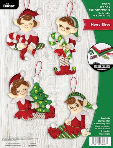 Bucilla, 89687E Weihnachtselfen, Filzapplikation... - Maison & Cuisine Amazon Allemagne à 28.78€