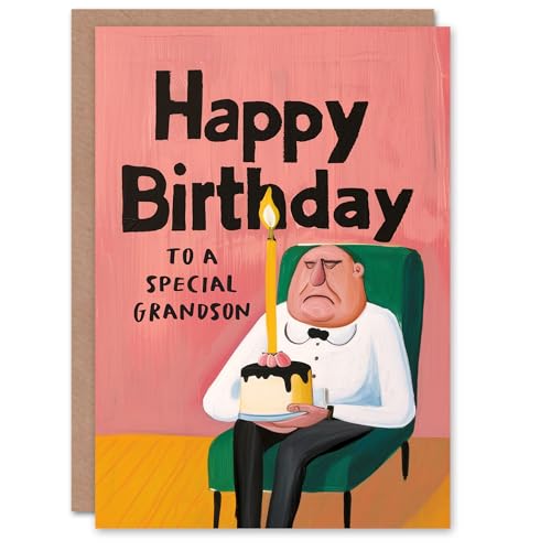 Artery8 Happy Birthday Card to a Special Grandson Grumpy... - Auto & Moto Amazon Royaume-Uni à 1.98€