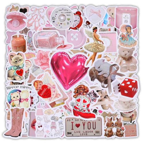 119pcs Autocollants Coquette 15x8x1,7 cm - Adorables Rose... - Loisirs Créatifs Amazon France à 7.99€