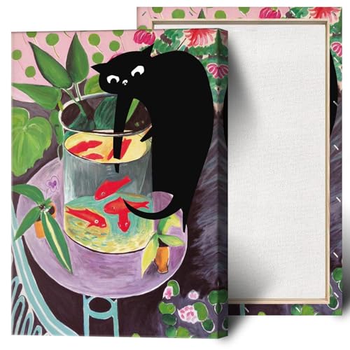 TYOHU Retro-Poster, Motiv: Matisse, Goldfisch und Katze... - Maison & Cuisine Amazon Allemagne à 4.57€