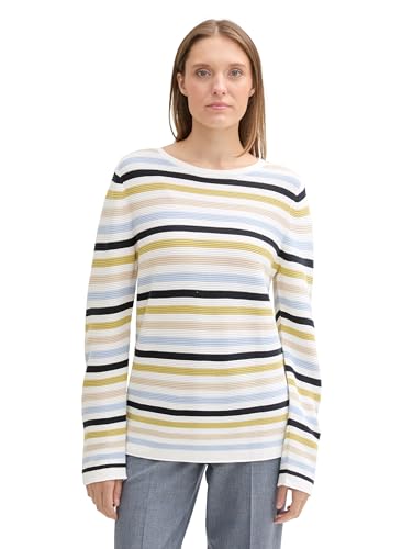 TOM TAILOR 1016350 Suéter, 37563 – Green Blue Knit Stripe... - Mode & Vêtements en promo à 11.38€