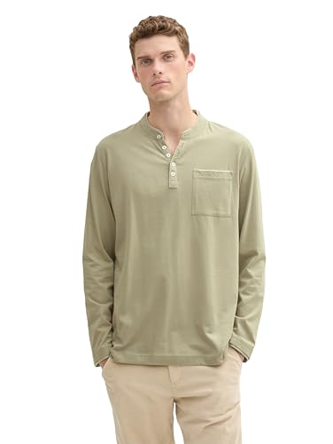 TOM TAILOR Serafino - Maglia a Maniche Lunghe con Tasca sul... - Animalerie Amazon Italie à 5.78€