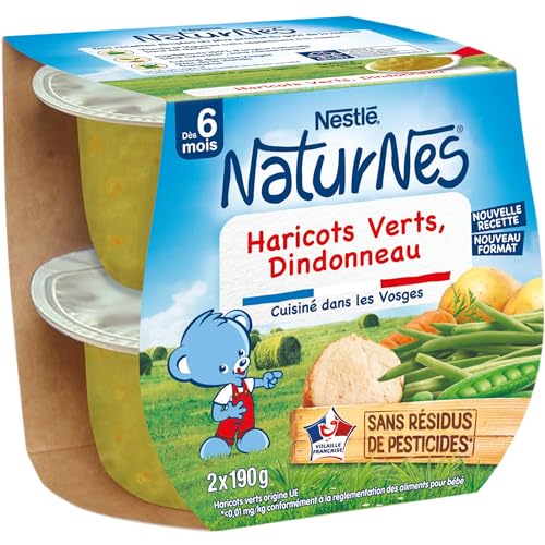 NESTLÉ BÉBÉ - HARICOTS VERTS DINDONNEAU DES 6 MOIS 2x190g en promo à 2,85€ (-82%) sur Amazon FR