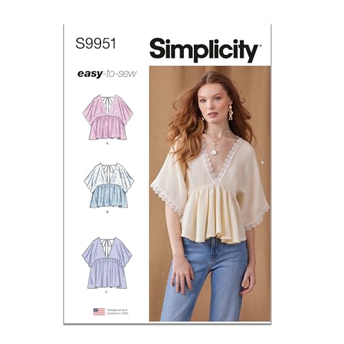 SIMPLICITY Schnittmuster SS9951K5 Damenoberteil in zwei... - Maison & Cuisine Amazon Allemagne à 16.28€