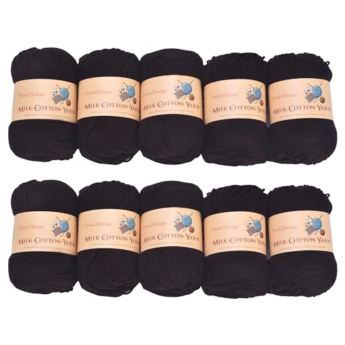 ThinkThings Lot de 10 pelotes de fil acrylique café pour... - Loisirs Créatifs Amazon France à 15.90€