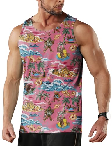 Aturmio Men's Graphic Tank Tops Quick Dry Workout Beach... - Sports & Fitness en promo à 4.80€