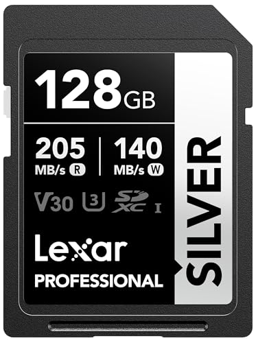Lexar 128GB SD Card SILVER, Up to 205MB/s Read, 140MB/s... - High-Tech & Électronique en promo à 30.13€