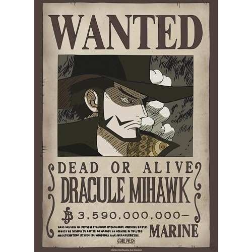 GB eye – Poster ONE PIECE Wanted (WANTED Dracule Mihawk) en promo à 2,99€ (-52%) sur Amazon FR