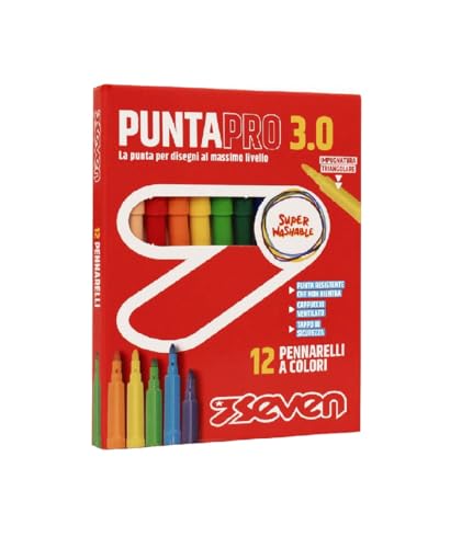 Seven Pennarelli Scuola Puntapro 3.0 - Scatola da 12 Pz... - Jouets & Jeux Amazon Italie à 2.50€
