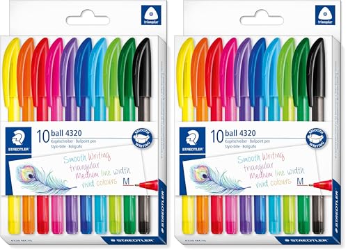 STAEDTLER 4320 MC10 Stick Rainbow Ballpoint Pen - Assorted... - Sports & Fitness Amazon Royaume-Uni à 4.00€
