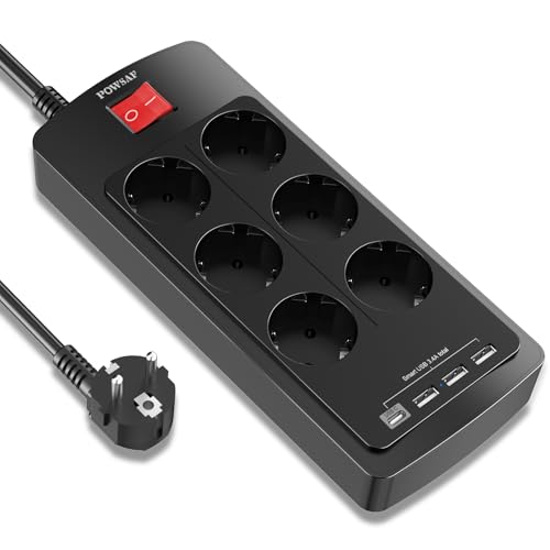POWSAF Regleta di prese con porta USB-C, 6 prese di... - High-Tech & Électronique Amazon Italie à 14.53€