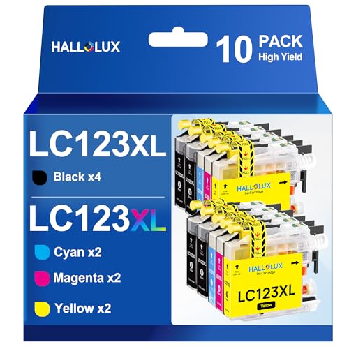 HALLOLUX LC123XL LC123 Lot de 10 Cartouches d'encre... - Auto & Moto en promo à 19.26€