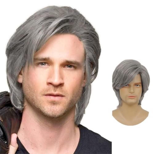 Siudus Perruque courte et droite grise pour homme - Partie... - Beauté & Parfums Amazon France à 17.57€