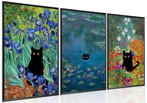 Monet Wall Art Set of 3 - Funny Cat in Water Lilies Canvas... - Sports & Fitness Amazon Royaume-Uni à 1.00€