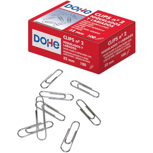 Dohe - Clips nickelés pour fixer les feuilles (100 unités)... - Fournitures Bureau Amazon France à 0.95€