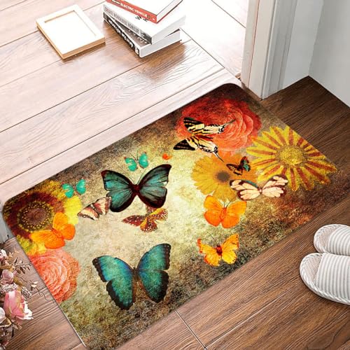 Schmutzfangmatte 50x80cm Retro Gelber Schmetterling... - Maison & Cuisine Amazon Allemagne à 1.00€