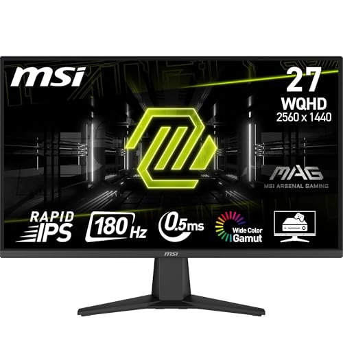 MSI MAG 275QF Écran Gaming 27" WQHD - Dalle Rapid IPS 2560... - High-Tech & Électronique Amazon France à 159.99€