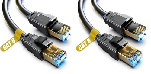 Akake Cat 8 Ethernet Cable, 0.5M 1M 2M 3M 5M 6M 9M 12M 15M... - High-Tech & Électronique Amazon Royaume-Uni à 7.98€