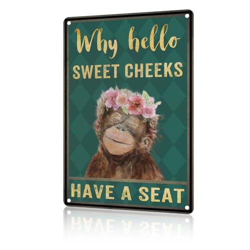 macago Monkey Metal Tin Sign Why Hello Sweet Cheeks Have A... - Sports & Fitness Amazon Royaume-Uni à 1.65€