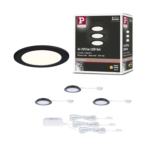 Paulmann 93117 Encastrés meubles LED kit de 3 65 mm 3x2,5W... en promo à 21,10€ (-53%) sur Amazon FR