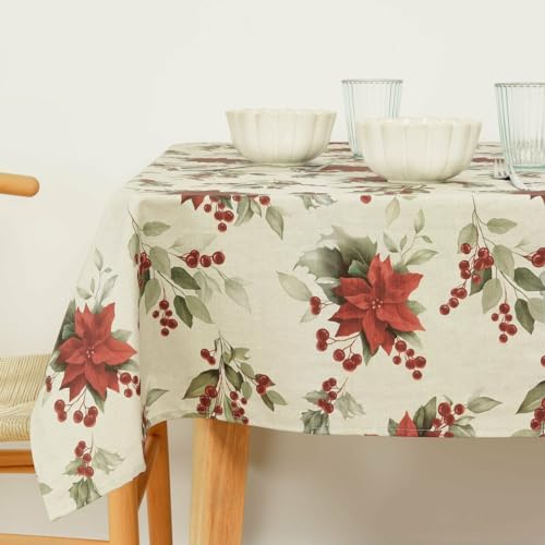 Muaré Tischdecke, Kunstharz, schmutzabweisend, Weihnachten... - Maison & Cuisine Amazon Allemagne à 11.52€