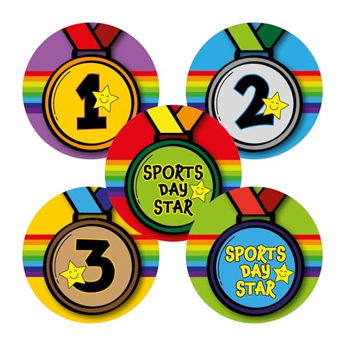 Sports Day Stickers: 1st, 2nd, 3rd & Sports Day Star... - Sports & Fitness Amazon Royaume-Uni à 1.41€