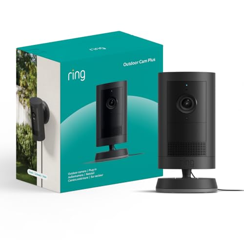 Ring Outdoor Camera Plus (newest gen) Plug-in | Wide-Angle... - Maison & Cuisine Amazon Royaume-Uni à 54.99€