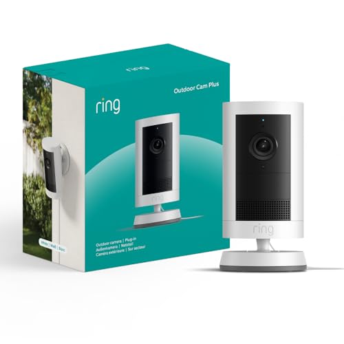 Ring caméra extérieure Plus avec adaptateur secteur... - Tech & Electronics Amazon France à 59.99€