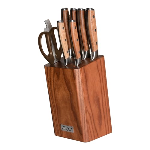 Rockingham Forge Ashwood 8 Piece Wooden Kitchen Knife Block... - Maison & Cuisine en promo à 63.17€