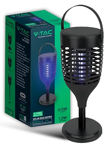 V-TAC Lampara Antimosquitos Portátil Recargable con Panel... - High-Tech & Électronique en promo à 23.79€