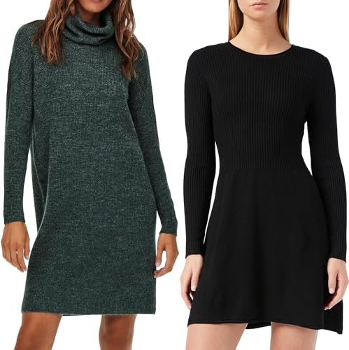ONLY Kleid Mallard Green Melange M Kleid Schwarz (Black) M - Mode & Vêtements Amazon France à 35.00€