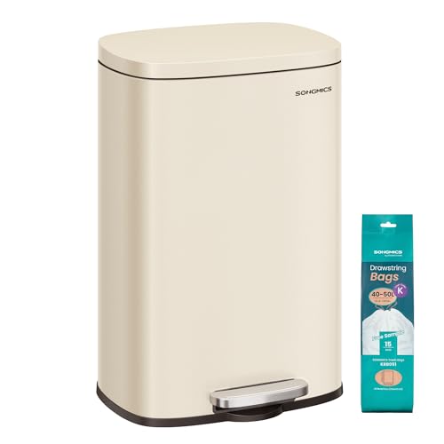 SONGMICS Kitchen Bin 13 Gallon (50 L), Pedal Bin for... - Sports & Fitness Amazon Royaume-Uni à 29.11€
