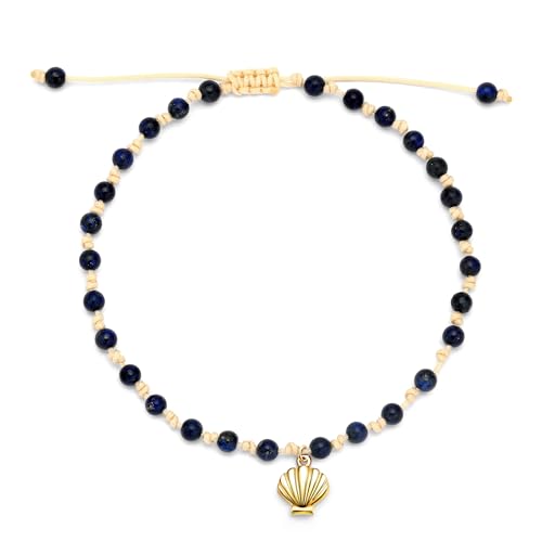 J.Endéar Tobillera De Lapislázuli para Mujer, Regalo De... - Bijoux & Montres Amazon Espagne à 9.89€