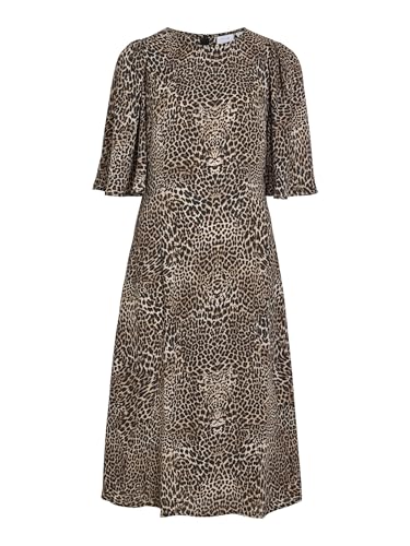 Vila Vileila-Abito Midi 2/4, Black/AOP: Leone, 44 Donna - Mode & Vêtements Amazon Italie à 16.37€