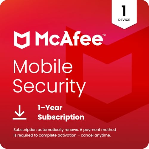 McAfee Mobile Security |12-Months |Mobile Device Security... - High-Tech & Électronique Amazon Royaume-Uni à 12.99€