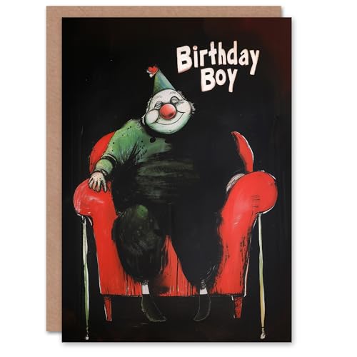 Artery8 Birthday Card Weird Clown Creepy Smile Scary Dark... - Auto & Moto Amazon Royaume-Uni à 2.07€