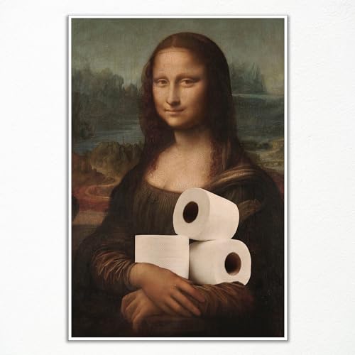 XMJJQQ Funny Monalisa Bathroom Wall Art Bathroom Poster... - Amazon Royaume-Uni à 0.85€