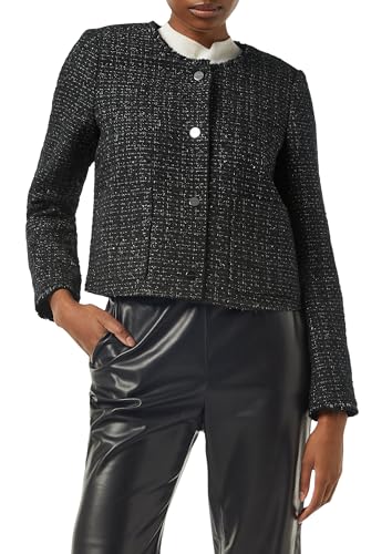 Comma Bouclé-Jacke mit Fransen-Detail und Glitzergarn - Maison & Cuisine Amazon Allemagne à 75.20€