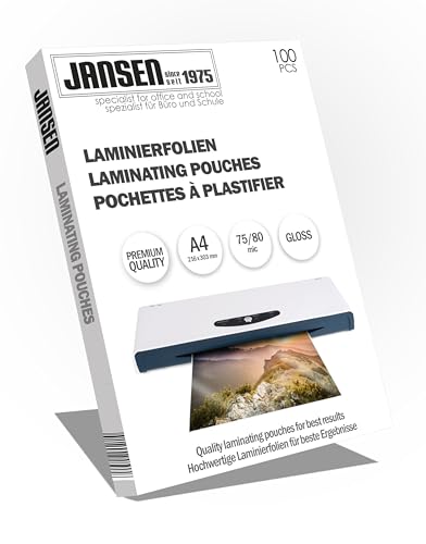 Jansen - Pouches per plastificazione A4 finitura lucida... - Sports & Fitness Amazon Italie à 5.43€