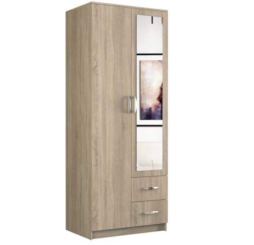 Oggi Kleiderschrank Rota in Sonoma-Eiche, 80 cm, 2-türig... - Maison & Cuisine Amazon Allemagne à 200.00€